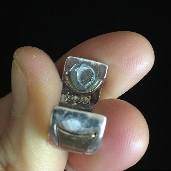 VINTAGE Monet Gold and Silver Tone Clip On Earrings - Picture 4 of 11